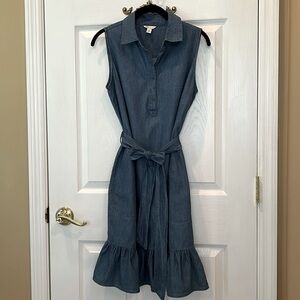 Cato ~ Sleeveless Chambray Dress ~ SZ Small            ~worn twice
